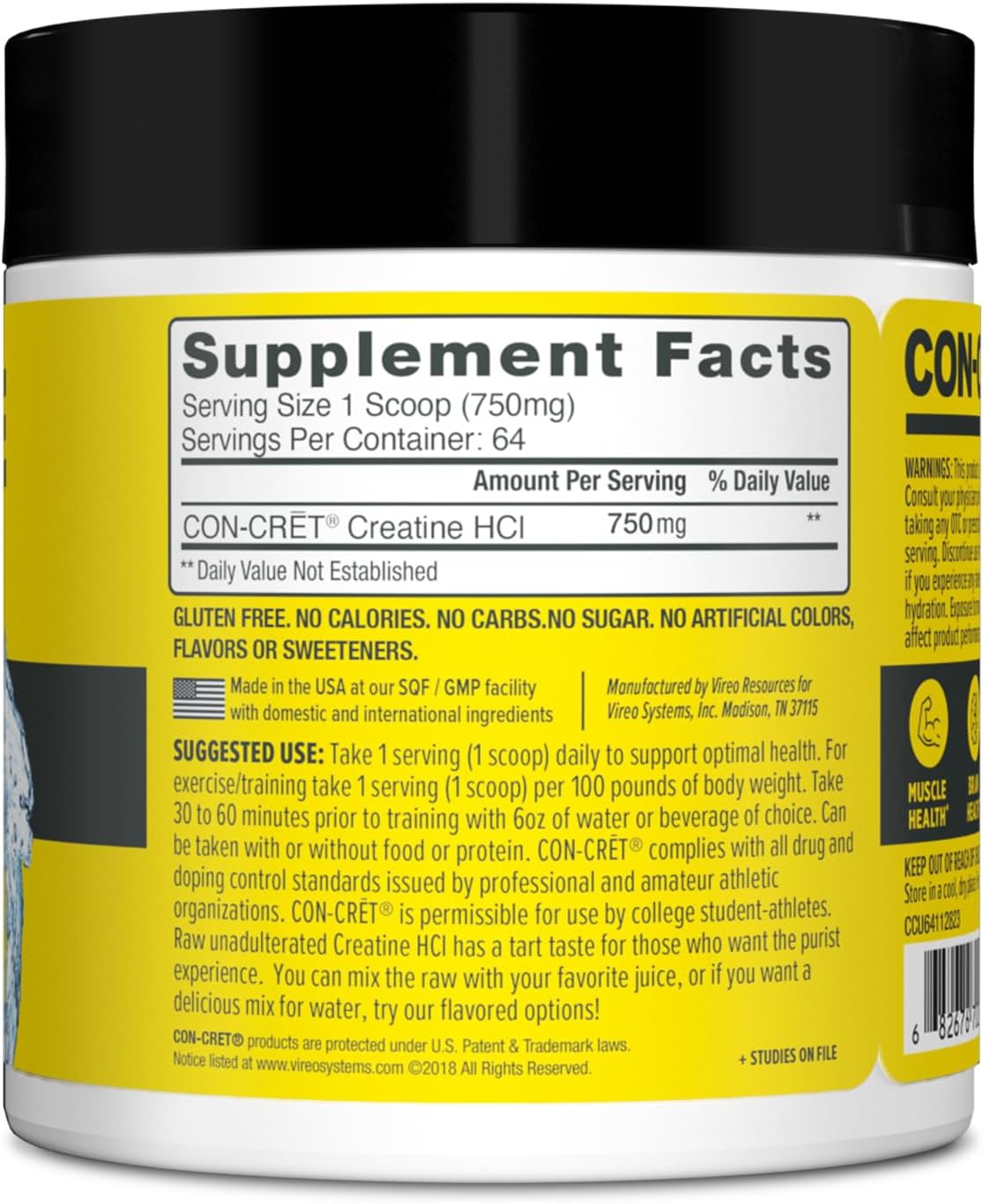 CON - CRĒT Creatine HCL - Bodybuilding.com