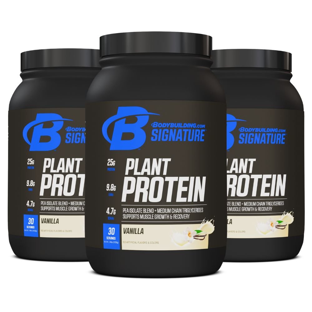 3 - Pack Bodybuilding.com Signature Plant Protein, 90 Servings Total - Bodybuilding.com