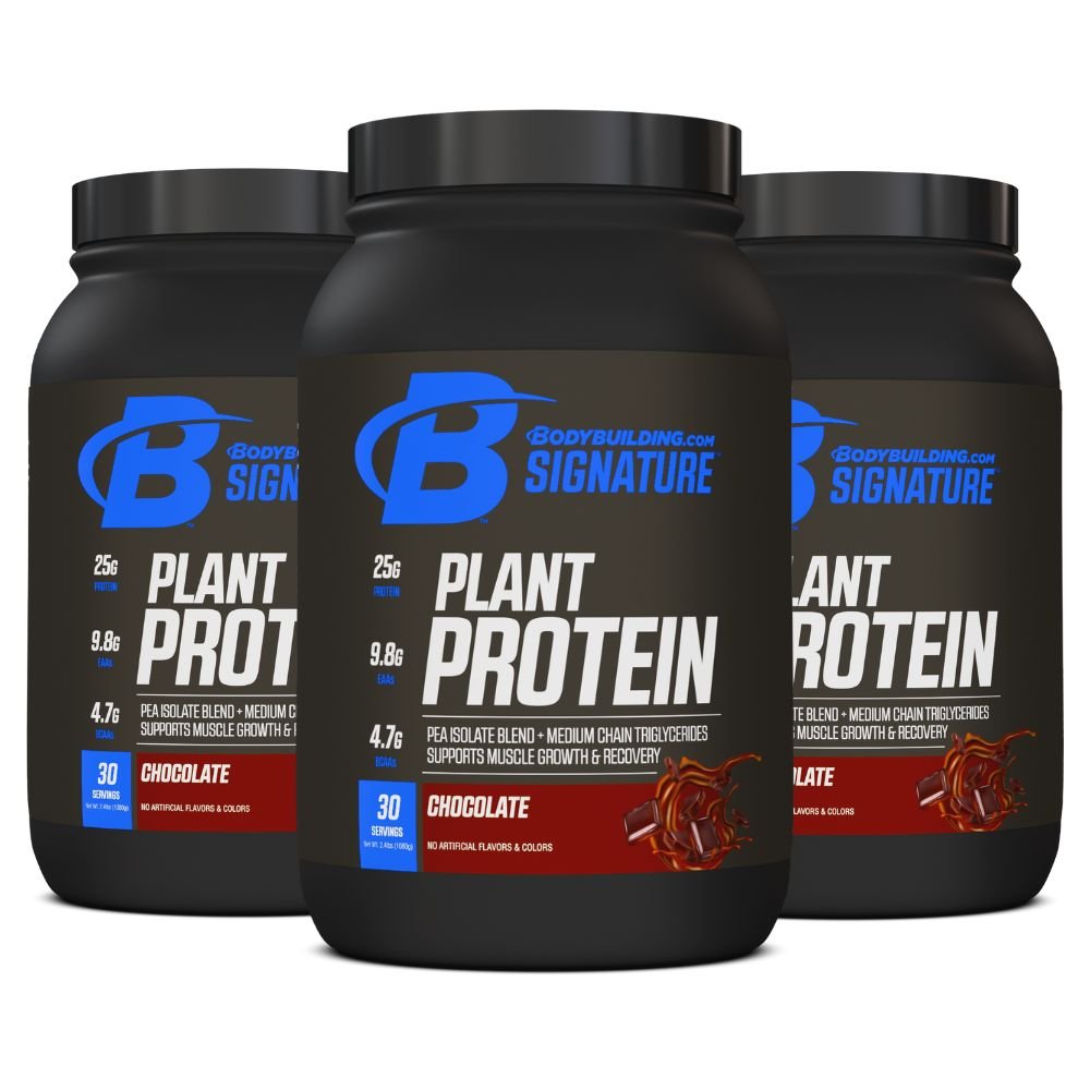 3 - Pack Bodybuilding.com Signature Plant Protein, 90 Servings Total - Bodybuilding.com