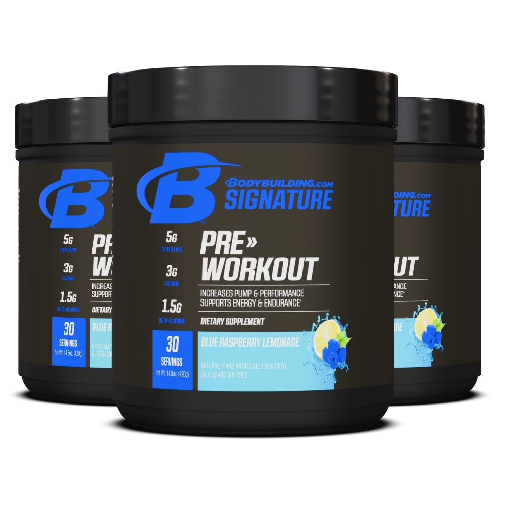 3 - Pack Bodybuilding.com Signature Pre - Workout, 90 Servings Total - Bodybuilding.com