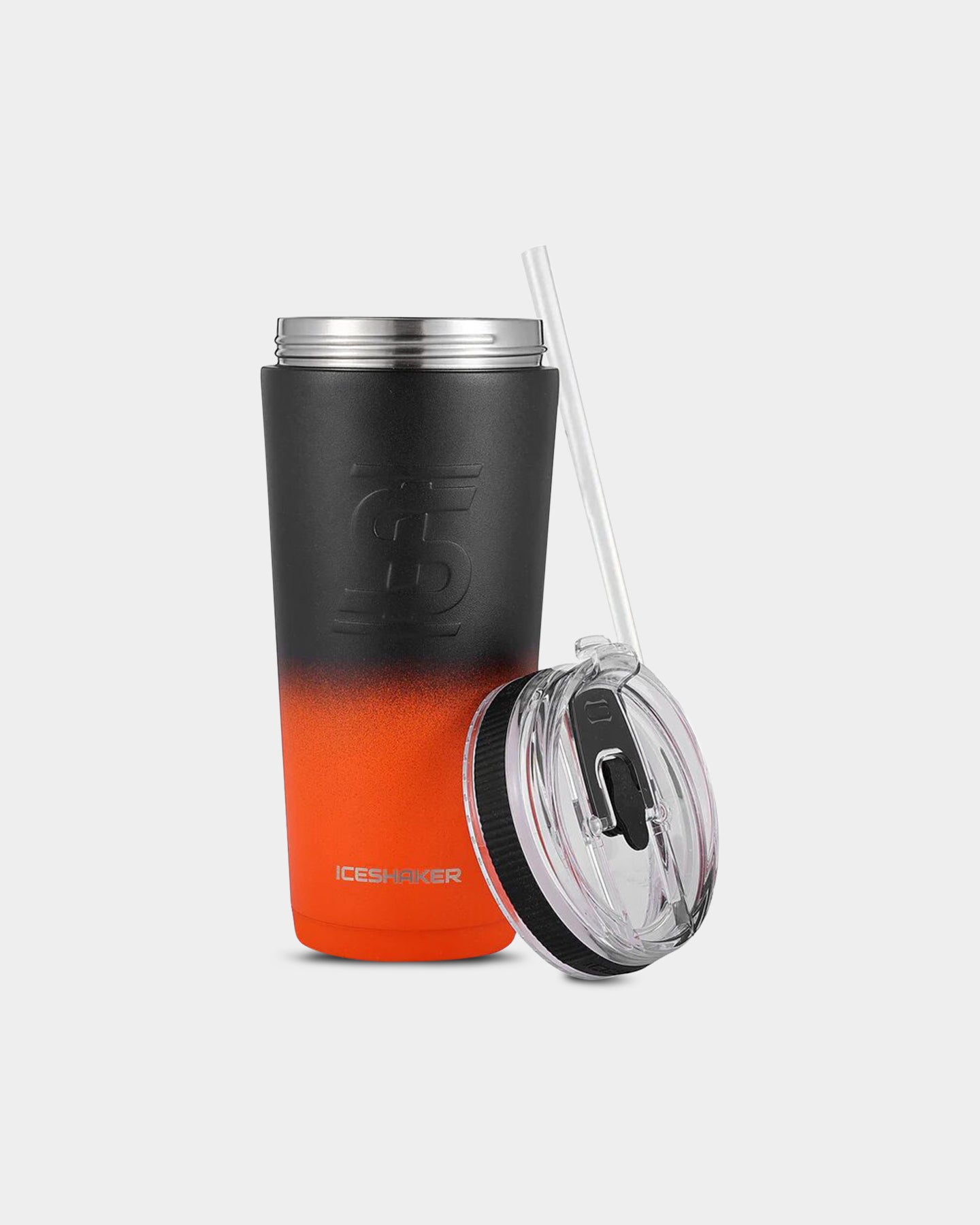 Ice Shaker Insulated Flex Bottle, 26oz, Orange Black Ombre A2