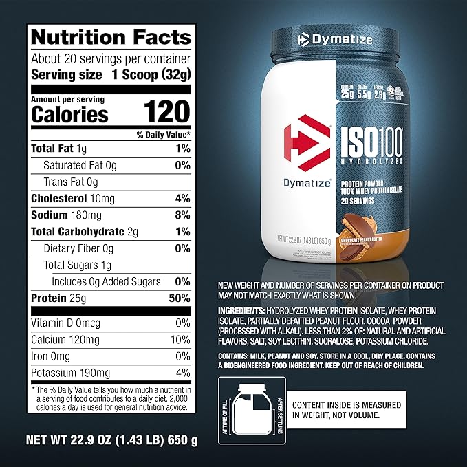 Dymatize ISO 100 Hydrolized Protein Powder - Bodybuilding.com