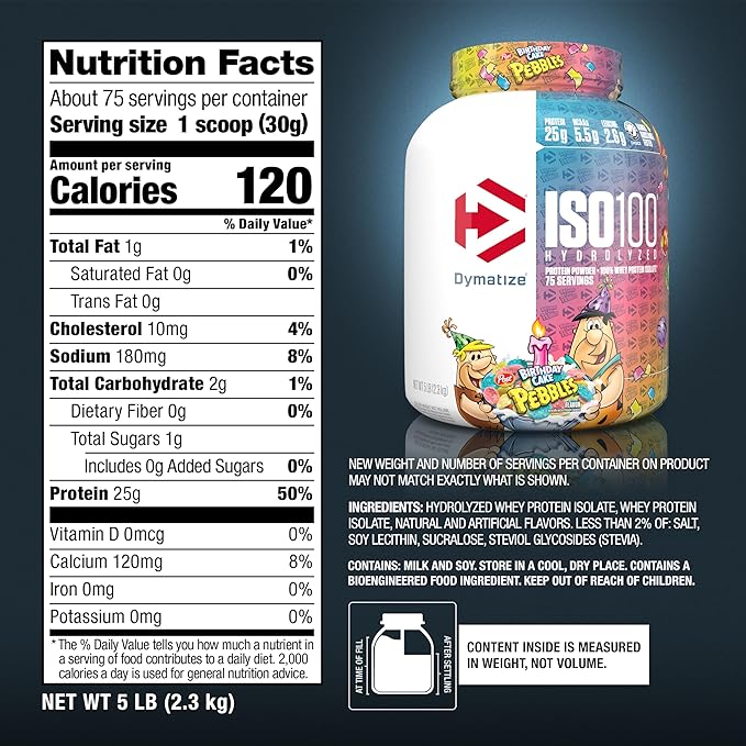 Dymatize ISO 100 Hydrolized Protein Powder - Bodybuilding.com